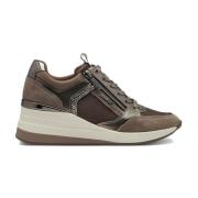 Tamaris Låga Taupe Sneakers för Kvinnor Brown, Dam