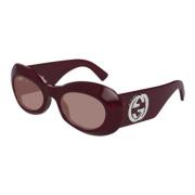 Gucci Stiliga solglasögon för vardagsbruk Red, Unisex