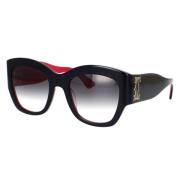 Cartier Elegant Oversized Solglasögon Black, Dam