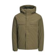 Jack & Jones Grön dragkedja huva jacka Green, Herr