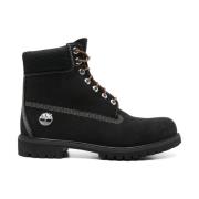 Timberland Svarta Vattentäta Mocka Snörstövlar Black, Herr