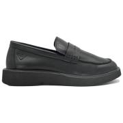 Docksteps Svart läder Houston Low Man Moccasins Black, Herr