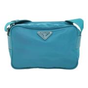 Prada Vintage Pre-owned Tyg prada-vskor Blue, Dam