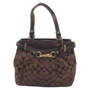 Coach Pre-owned Pre-owned Canvas handvskor Brown, Dam