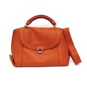 Salvatore Ferragamo Pre-owned Pre-owned Laeder handvskor Orange, Dam