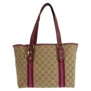 Gucci Vintage Pre-owned Canvas gucci-vskor Beige, Dam