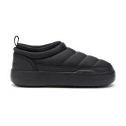 Moon Boot Svarta Logosandaler Slip-On Stil Black, Herr