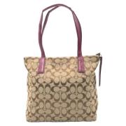 Coach Pre-owned Pre-owned Canvas totevskor Brown, Dam