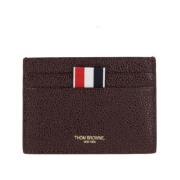 Thom Browne Lila Pebble Grain Kreditkortshållare Brown, Herr