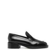 Durazzi Milano Svart Läder Slip-On Blockklack Skor Black, Dam