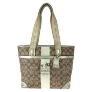 Coach Pre-owned Pre-owned Canvas handvskor Brown, Dam