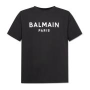 Balmain T-shirt med tryckt logotyp Black, Herr