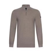 Cavallaro Merino Half Zip Pullover Tröja Sand Brown, Herr