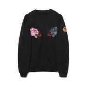 Maharishi Dualitet Panther Crew Sweatshirt Black, Herr