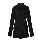 Proenza Schouler Svart Crepe Blazer Black, Dam