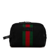 Gucci Vintage Pre-owned Canvas kuvertvskor Black, Dam