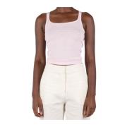 Jacquemus Ribbad tanktopp för kvinnor Pink, Dam