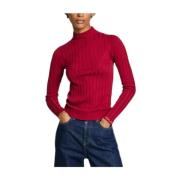 Pepe Jeans Elegant Turtleneck Jersey Red, Dam