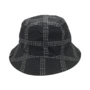 Emporio Armani Svart fiskehatt med all-over tryck Black, Herr