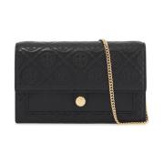 Tory Burch Monogram Läder Mini Väska Black, Dam