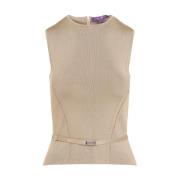 Ralph Lauren Shell Ärmlös Pullover Beige, Dam