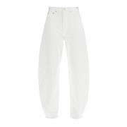 Agolde Vit Bomull Barrel Jeans Kollektion White, Dam