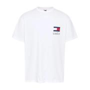 Tommy Hilfiger Rolig Novelty Tee med Fräscha Visuella Detaljer White, ...