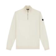 Malelions Off White Sweater Mm3-Aw24-09 White, Herr