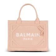 Balmain Liten mocka B-Army tote bag Pink, Dam