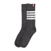 Thom Browne 4-Bar Bomullsstrumpor Gray, Herr