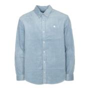 Carhartt Wip Cordskjorta med knappar Blue, Herr