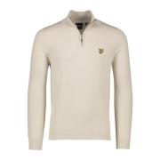 Lyle & Scott Beige Half Zip Sweater Beige, Herr