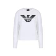 Emporio Armani Vit Örn Sweatshirt White, Dam