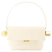 Jacquemus Laeder handvskor White, Dam