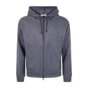 Filippo De Laurentiis Grå Fullzip Hoodie med Långa ärmar Gray, Herr