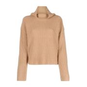 Polo Ralph Lauren Beige Ull Kashmir Casual Pullover Sweater Beige, Dam