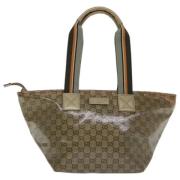 Gucci Vintage Pre-owned Canvas gucci-vskor Beige, Dam