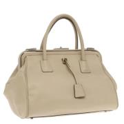 Prada Vintage Pre-owned Laeder handvskor Beige, Dam