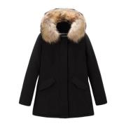 Woolrich Arctic Parka Tvättbjörn Tyg Black, Dam