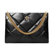 Tory Burch Svart Diamantquiltad Axelväska Black, Dam