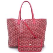 Goyard Vintage Pre-owned Canvas handvskor Red, Dam