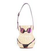 Emilio Pucci Naturale Fuxia Marrone Axelväska Beige, Dam