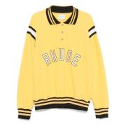 Rhude Gul Polo med Logodetalj Yellow, Herr