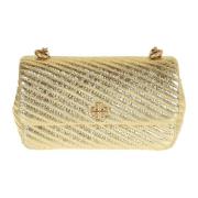 Tory Burch Metallisk Handväska Höj Stil Elegans Yellow, Dam