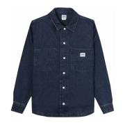 Lee Herr Overshirt Arbetskläder Mid Denim Blue, Herr