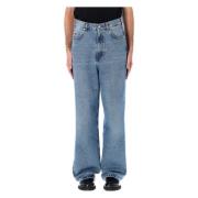 Séfr Country Blue Wide Leg Jeans Blue, Herr