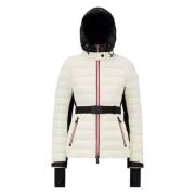 Moncler Vit Skidjacka med Huva White, Dam