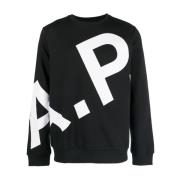 A.p.c. Svart Sweatshirt Black, Herr