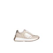 Liu Jo Sneakers i mocka och nylon för kvinnor Beige, Dam