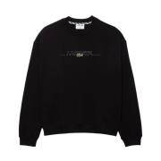 Lacoste Svart huvtröja för män Aw24 Black, Herr